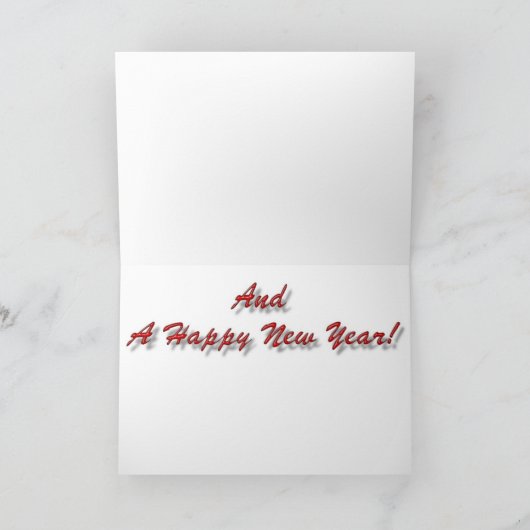 サーフィンのサンタのクリスマスカード シーズンカード (内部)