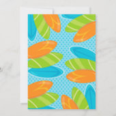 サーフィンのサーフボードの誕生日のパーティの招待状の招待 招待状 (裏面)