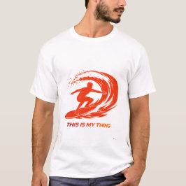 サーフィンのシルエット アクション ライフスタイル デザイン Tシャツ