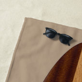 サーフィンのテーマのカッコいいメンズビーチタオルのデザイン ビーチタオル (インサイチュ)