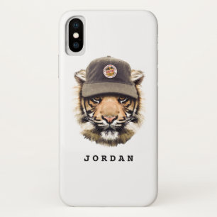 サーフィンのトラは あなたの名前を加えます iPhone X ケース