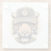 サーフィンのトラ ガラスコースター (裏面)