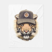 サーフィンのトラ フリースブランケット (正面)