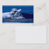 サーフィンのレッスンカスタマイズ可能な名刺 名刺 (正面/裏面)