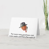 サーフィンのレトロのサンタの挨拶状 シーズンカード (裏面)