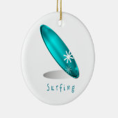 サーフィンのロゴのオーナメント セラミックオーナメント (右)