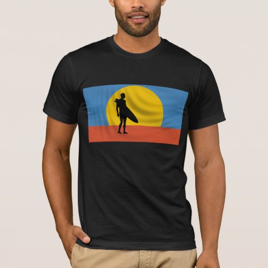 サーフィンのワイシャツ Tシャツ (正面)