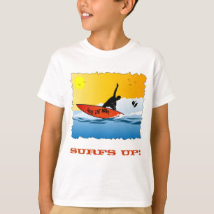 サーフィンの上の波 Tシャツ