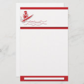 サーフィンの文房具: 招待状、郵送物、広告宣伝 便箋 (正面/裏面)
