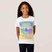 サーフィンの日 ガーリーな誕生日パーティー Tシャツ (正面フル)