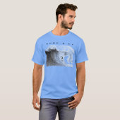 サーフィンの波乗りバレルウェーブ Tシャツ (正面フル)