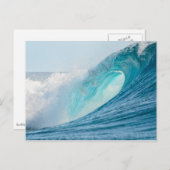 サーフィンの胴波折り葉書 ポストカード (正面/裏面)