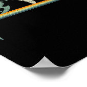 サーフィンの進化 ビンテージサーファーギフトTシャツ ポスター (角)