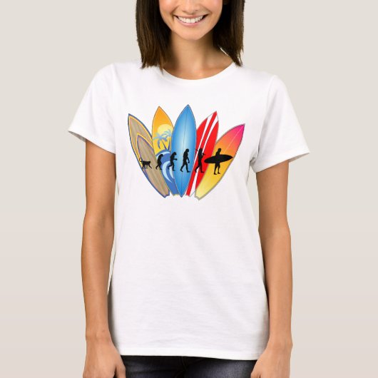サーフィンの進化 Tシャツ (正面)