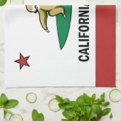 サーフィンのCaliの怠惰 キッチンタオル (折り畳み)