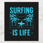 サーフィンは命 ワインラベル (シングルラベル)