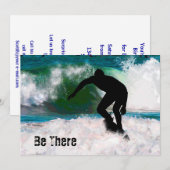 サーフィンは泡の海 招待状 (正面/裏面)