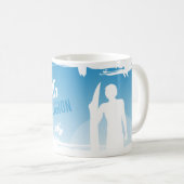 サーフィンは私の宗教です コーヒーマグカップ (正面右)