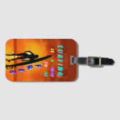 サーフィンは自由になる方法だ ラゲッジタグ (正面横)