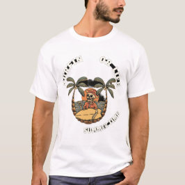 サーフィンまたはライフスケルトン夏Tシャツデザイン Tシャツ