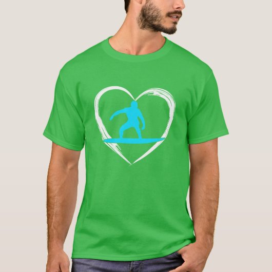 サーフィンを愛する女の子 Tシャツ (正面)