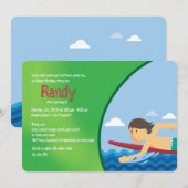 サーフィンを楽しもう！招待状 招待状 (正面/裏面)