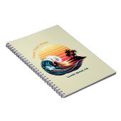 サーフィンアットサンセットノートブック ノートブック (右側)