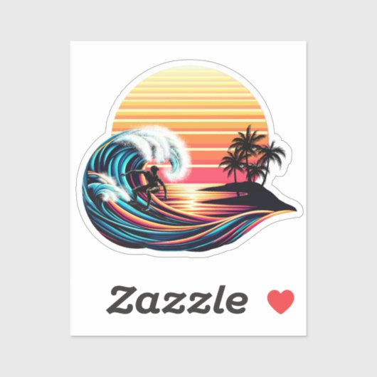 サーフィンアットサンセット シール (シート)