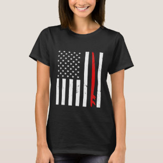 サーフィンアメリカンフラッグサーフボード Tシャツ