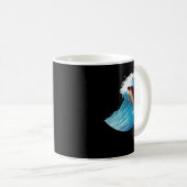 サーフィンイエズスソフトフィットTシャツメンズウィメンズキッズ5 コーヒーマグカップ (正面右)