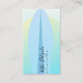 サーフィンインストラクターサーフグラデーションボードサンセット 名刺 (正面)