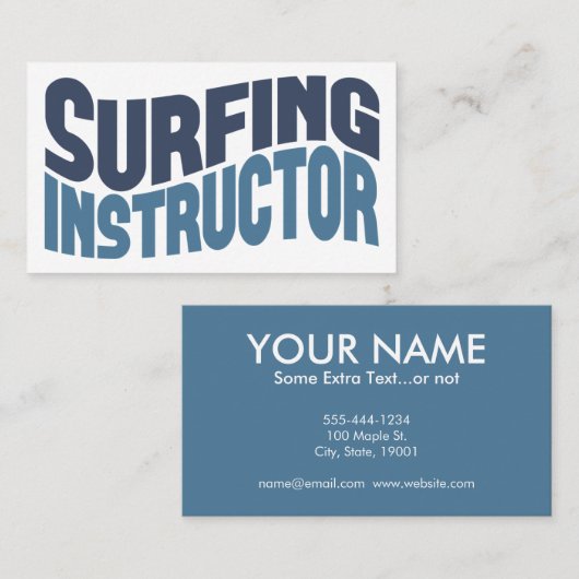 サーフィンインストラクター名刺 名刺 (正面/裏面)