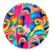 サーフィンインスパイア波型数々の色 セラミックノブ (正面)