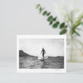 サーフィンインホノルルハワイロンボードサーファー ポストカード (スタンド正面)