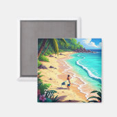 サーフィンイン・フィジー マグネット (正面/裏面)