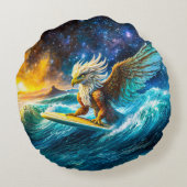 サーフィンイーグルデザインバイリッチアメンギル ラウンドクッション (裏面)