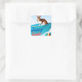 サーフィンイースターバニー スクエアシール (バッグ)