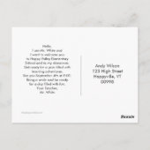 サーフィンウェーブ学生歓迎カスタムはがき ポストカード (裏面)