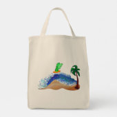 サーフィンエンジェルヒーリングアートトートバッグ トートバッグ (裏面)