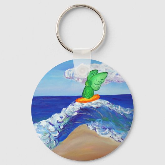 サーフィンエンジェルラファエルキーチェーン キーホルダー (正面)