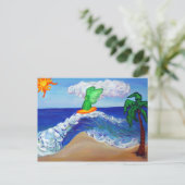 サーフィンエンジェルラファエルハガキ ポストカード (スタンド正面)