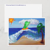 サーフィンエンジェルラファエルポストカード ポストカード (正面/裏面)