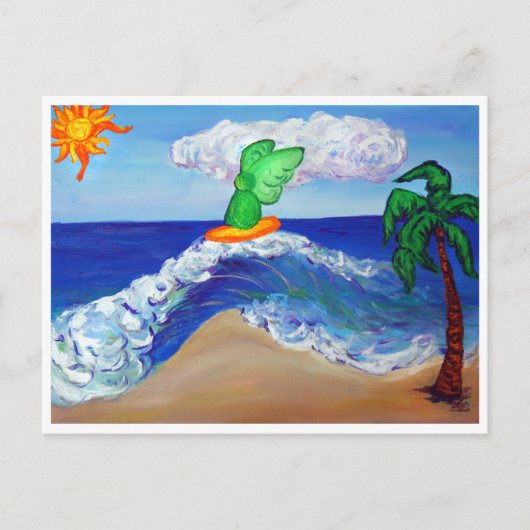 サーフィンエンジェルラファエルポストカード ポストカード (正面)