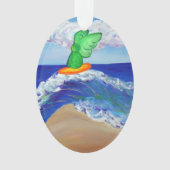 サーフィンエンジェルラファエルライディングヒーリングウェーブオーナメント オーナメント (正面)