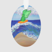 サーフィンエンジェルラファエルライディングヒーリングウェーブオーナメント オーナメント (裏面)
