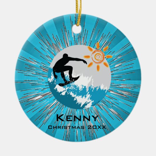 サーフィンオーナメント セラミックオーナメント (正面)