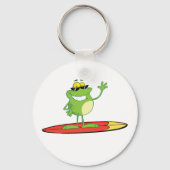 サーフィンカエル着サングラス キーホルダー (正面)