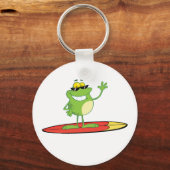 サーフィンカエル着サングラス キーホルダー (正面)