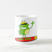 サーフィンカエル着サングラス コーヒーマグカップ