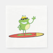 サーフィンカエル着サングラス スタンダードランチョンナプキン (正面)